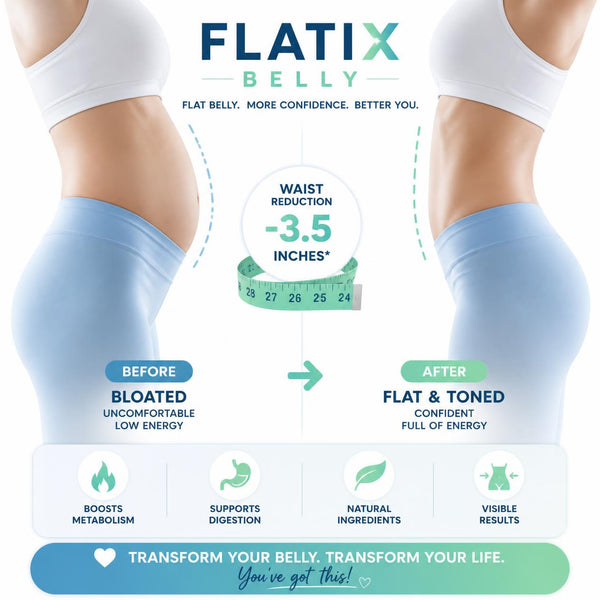 Flatix Belly ( Ventre Plat ) - Kit d’un mois. ( Prévoir 2 mois pour avoir le ventre plat)